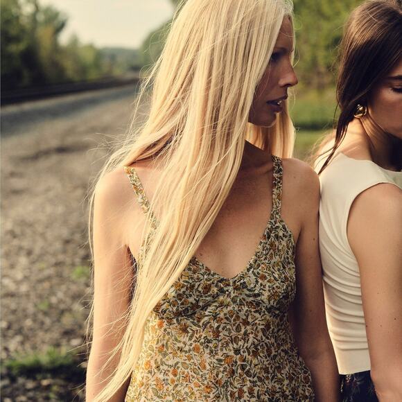 J.Crew Crinkle Chiffon Camisole Top in Floral Vines - 4 - Picture 5 of 8